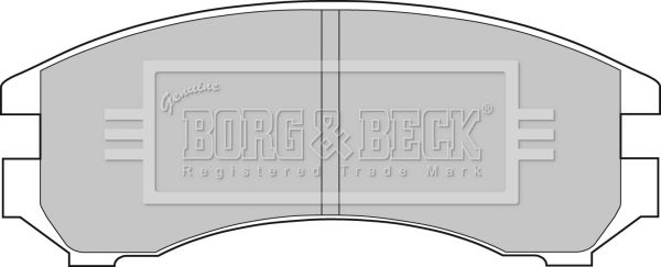 BORG & BECK stabdžių trinkelių rinkinys, diskinis stabdys BBP1051